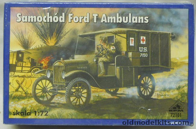 RPM 1/72 Ford Model T Ambulance, 72101 plastic model kit